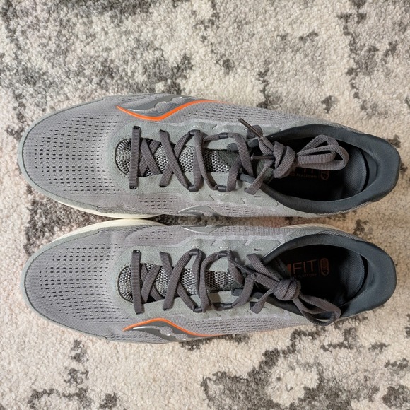 Saucony Freedom 4 Mens Shoes Sz 10 Running Athletic Alloy Vizi Orange Sneakers - Picture 3 of 6